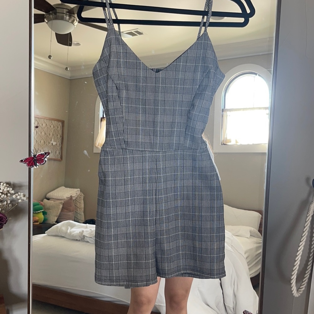plaid romper